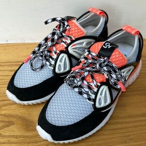 Sophia Webster Orange Butterfly shoes  38  Fly By Black Orange Neoprene Sneakers
